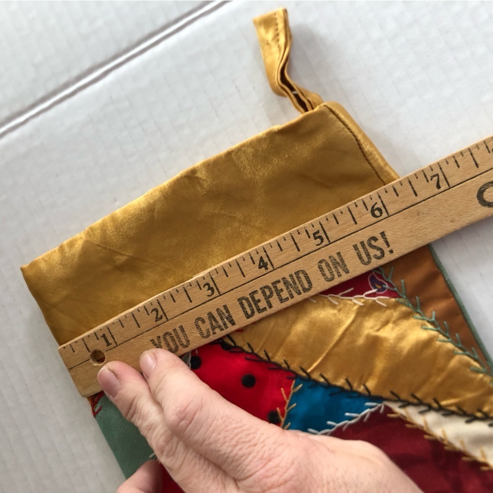 Hand Made Patchwork Holiday Stocking - Picture 8 of 10